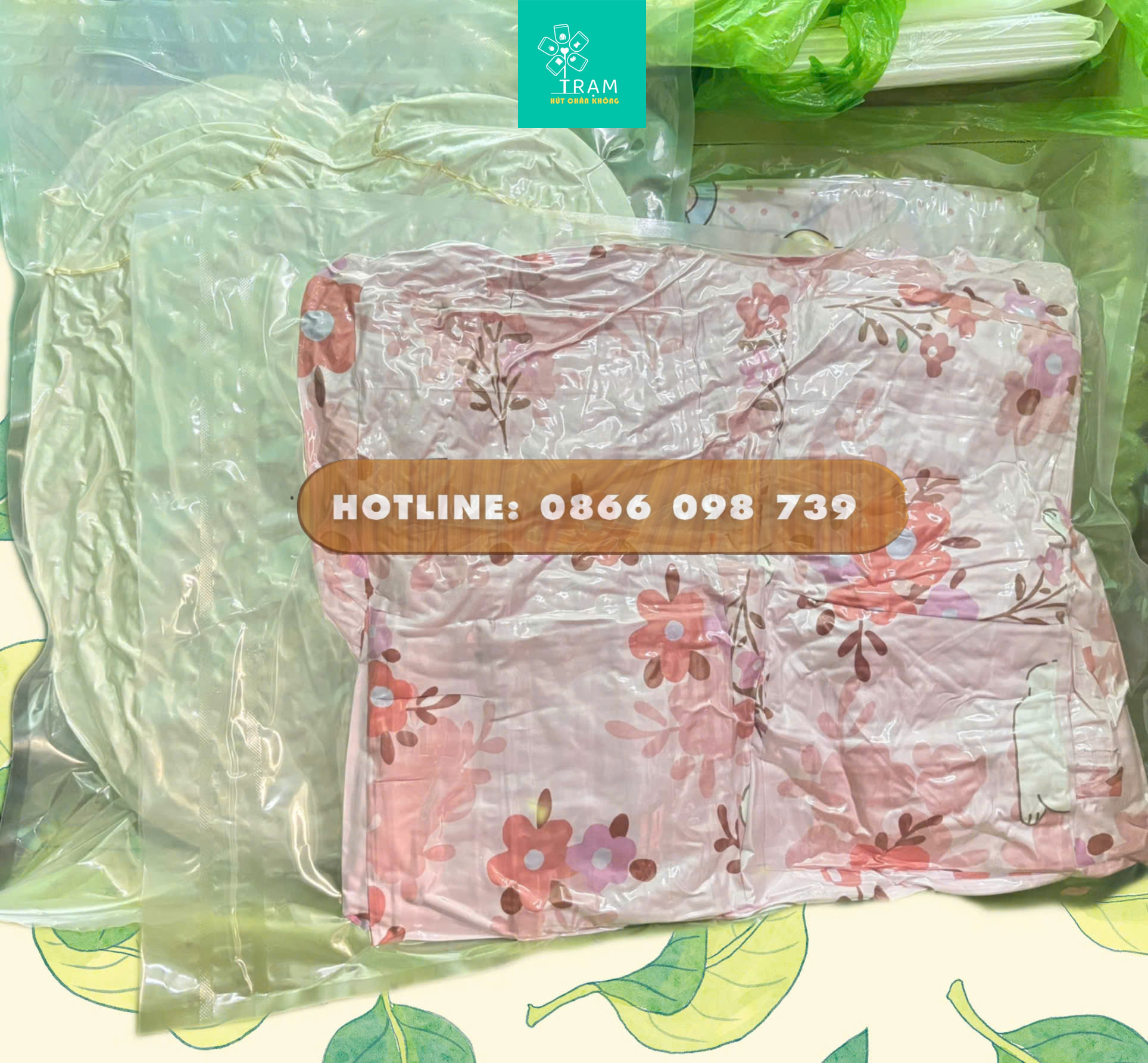 Hút chân không chăn gra gối chống ẩm, chống bụi