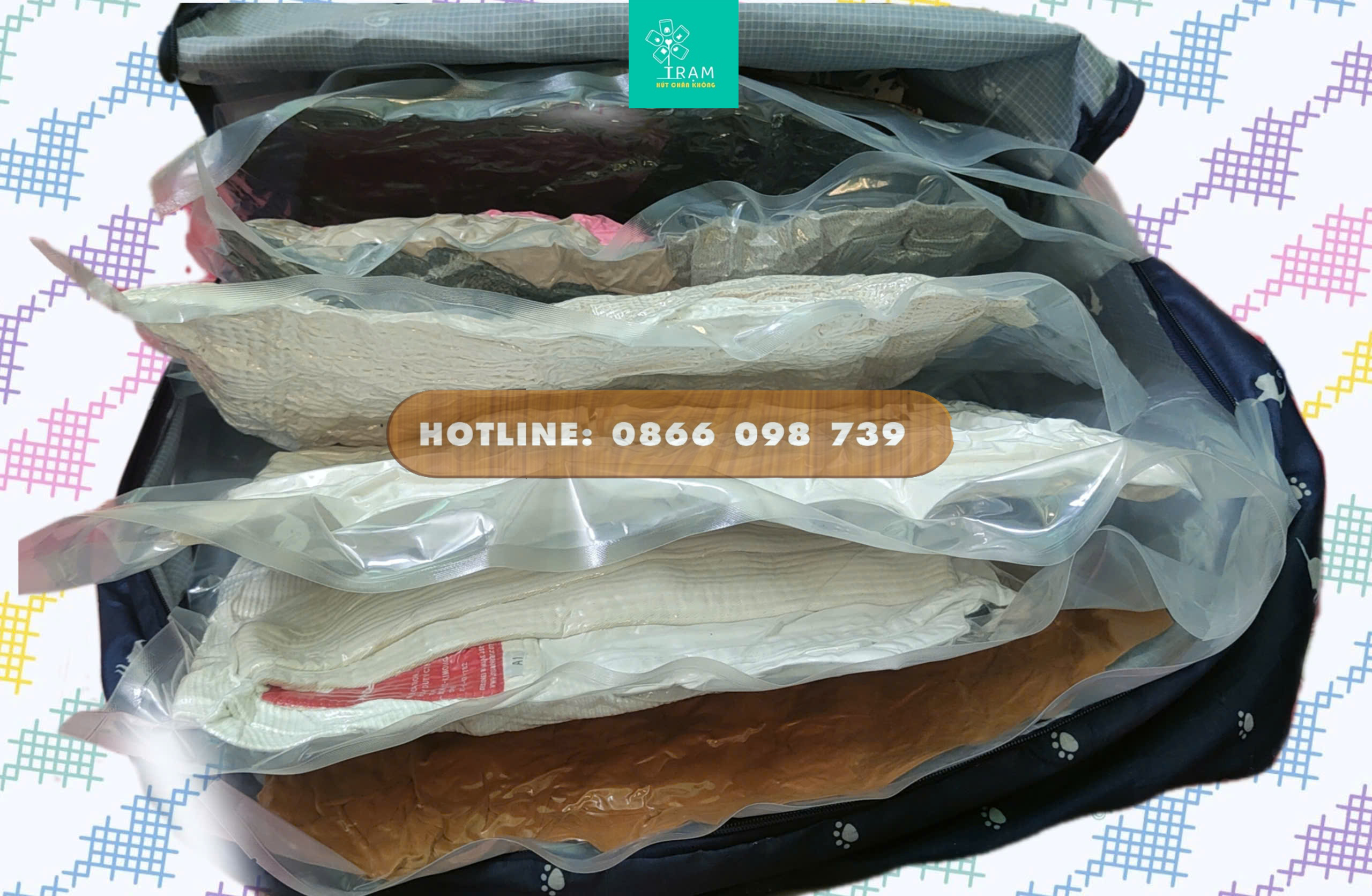 Hút chân không chăn ga/ gối nệm siêu nhanh và tiện lợi